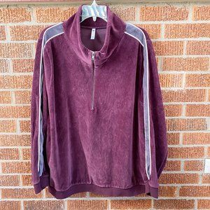 Fabletics Britt Velour Velvet Pullover Jacket 3X